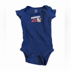 Carter's Navy Blue 'Bananas Over Mommy' Short-Sleeve Baby One-Piece